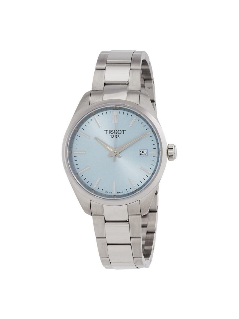 NWT Tissot PR 100 Quartz Ice Blue Dial Ladies Watch